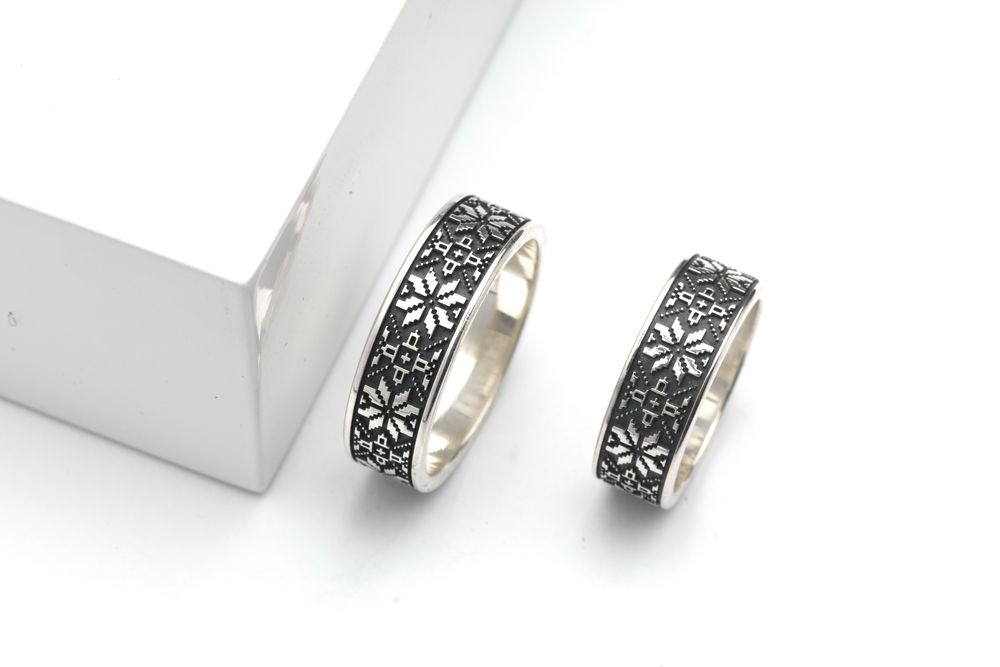 Срібні обручки ВИШИВАНКИ