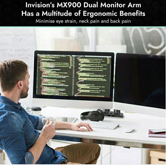 !! Uchwyt Stojak Do 2 Monitorów 22-35" Super Jakość !!