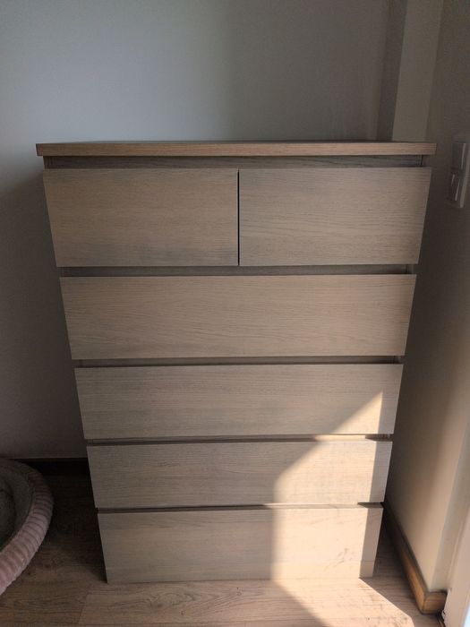 Cómoda IKEA MALM 6 Gavetas (Carvalho) – Excelente Estado