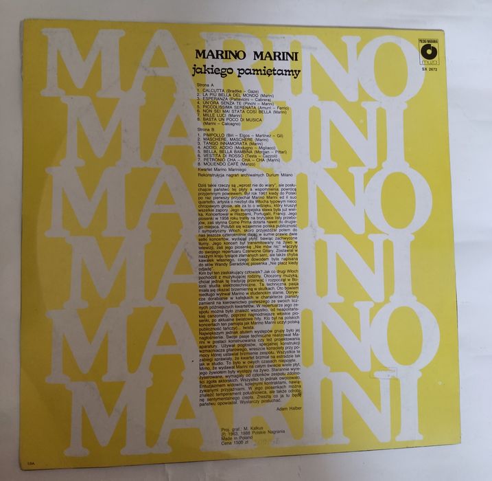 Płyta winylowa - Marino Marini