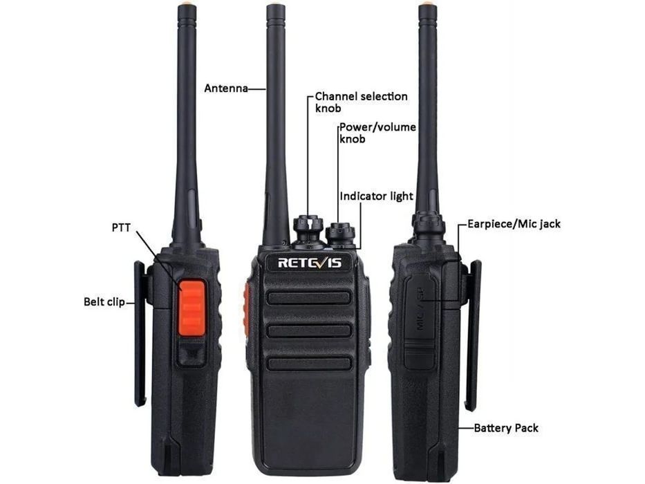 Rt24 Walkie Talkie De Longa Distância, Pmr446 Sem Licença 16 Canais Ct