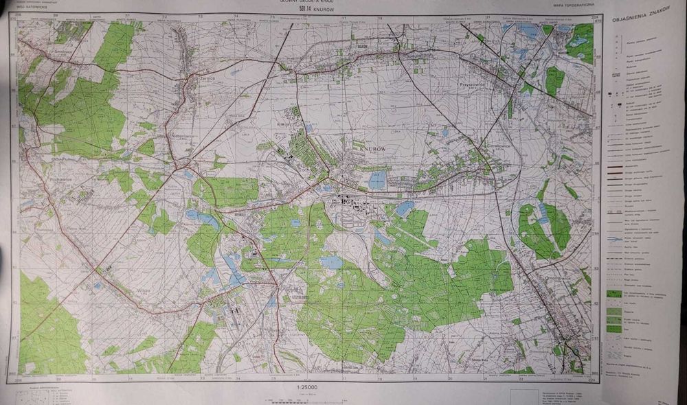 Stare mapy topograficzne z lat 90-tych i 2000-nych - 44 szt.