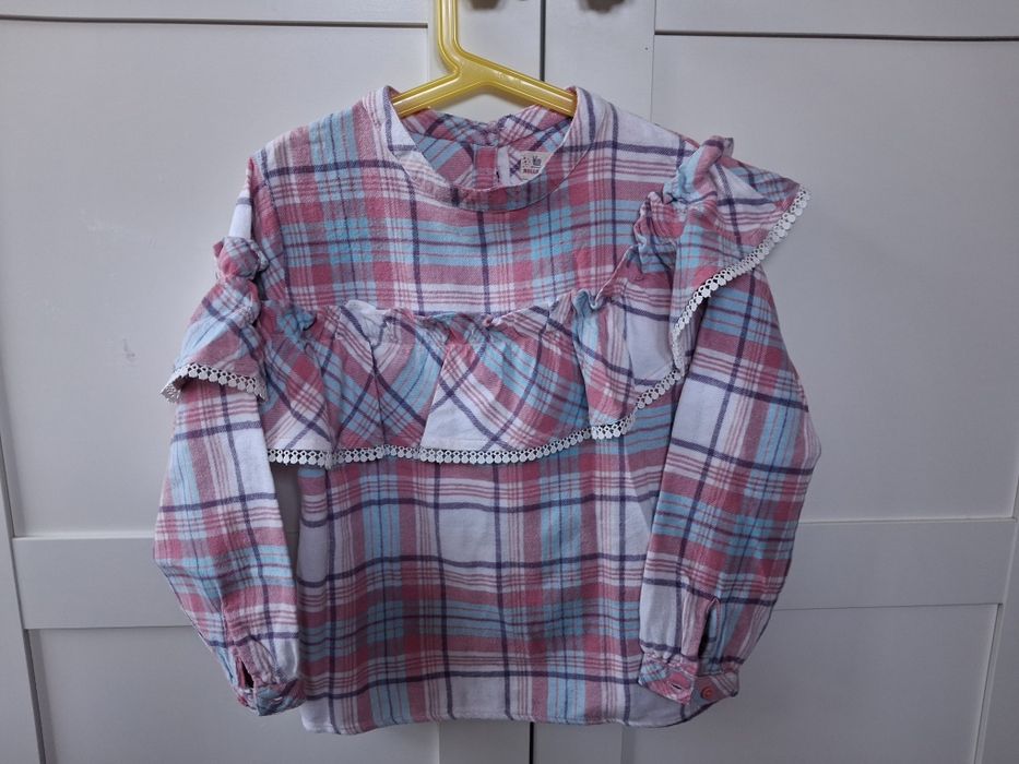 Koszula bluzka flanelowa 128