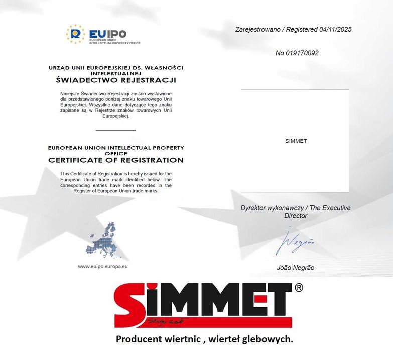 Wiertło glebowe świder - widiowe Wiertnica   Simmet® fi 200 mm , mini koparka