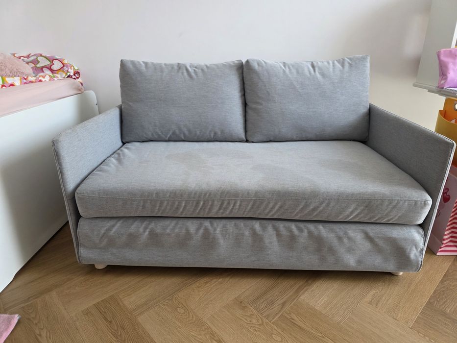 IKEA Fridhult Sofa rozkładana, Knisa jasnoszary