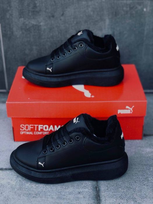 Puma женские зимние кроссовки black на меху кросовки на меху пума