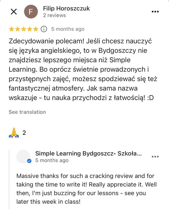 Przełam barierę językową - profesjonalny angielski 1:1 dla dorosłych