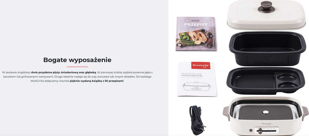 GRILL MultiGrill Kuvings wielozadaniow powłoka ceramiczna ceramic gril