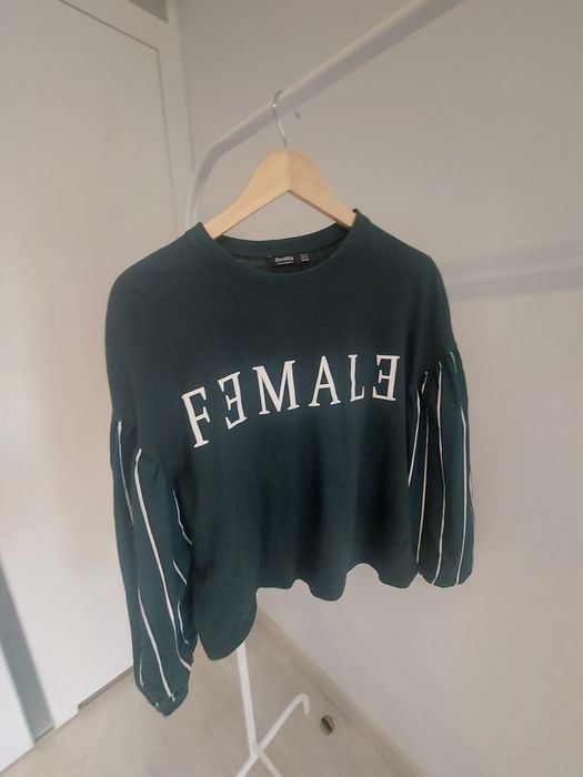 Bluza z koszulowym rękawem bershka S