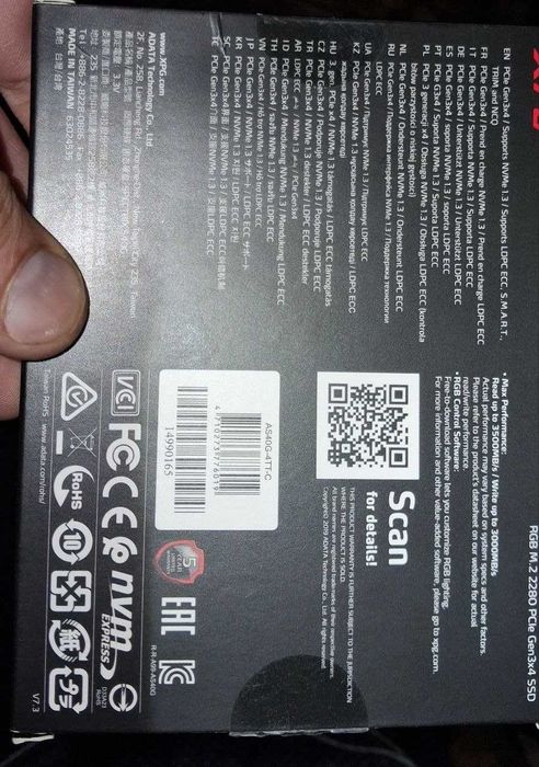 NVME SSD накопичувач Adata XPG Spectrix S40G 4ТБ 4TB