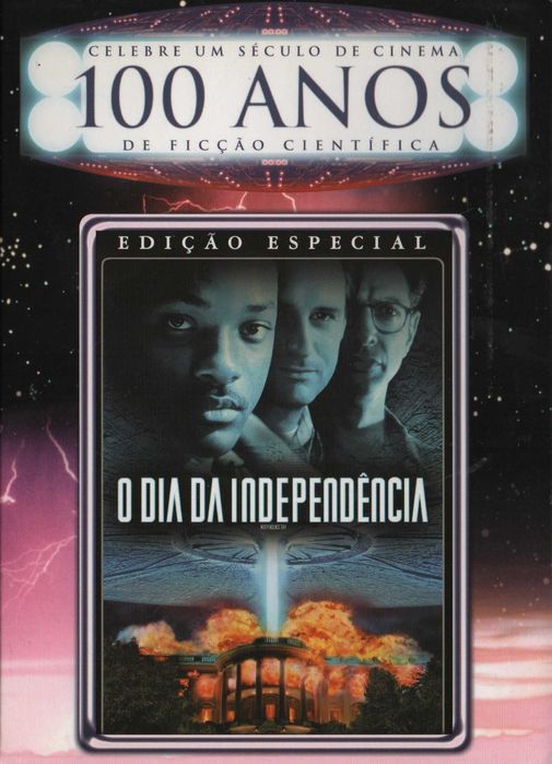 Dvd O Dia da Independência - ficção científica - Will Smith - extras
