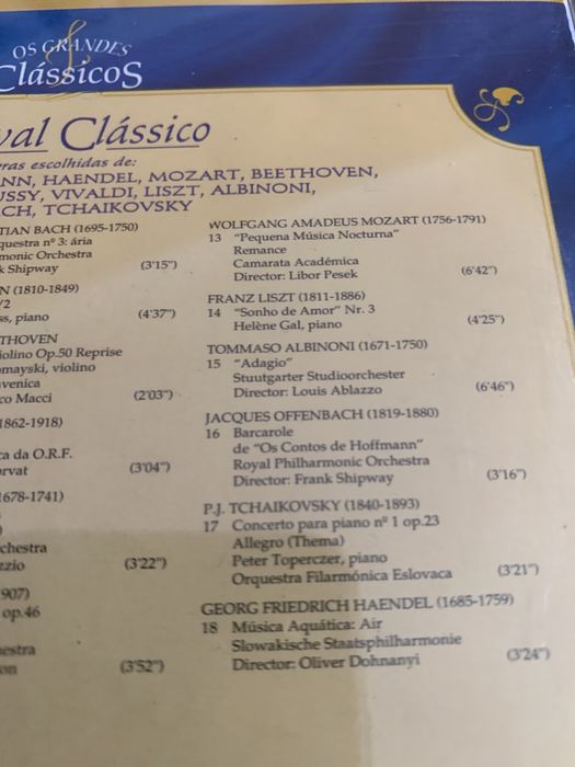 Cd coleção os grandes clássicos, festival clássico