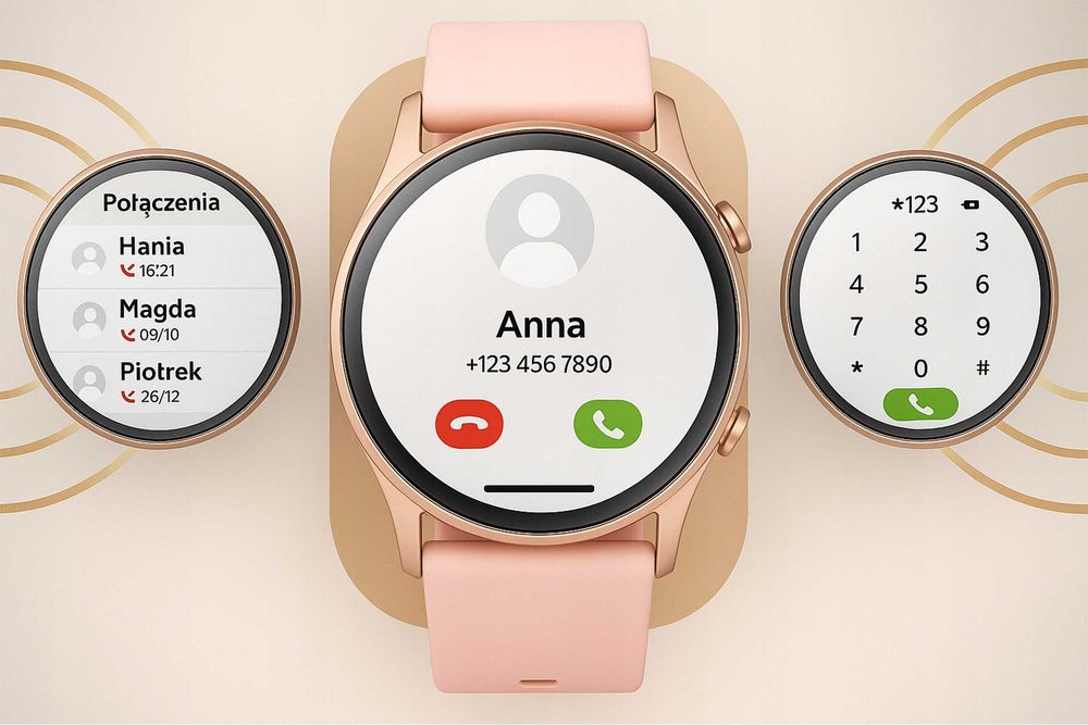 ZESTAW Smartwatch damski polskie menu pomiary sport rozmowy 3 paski