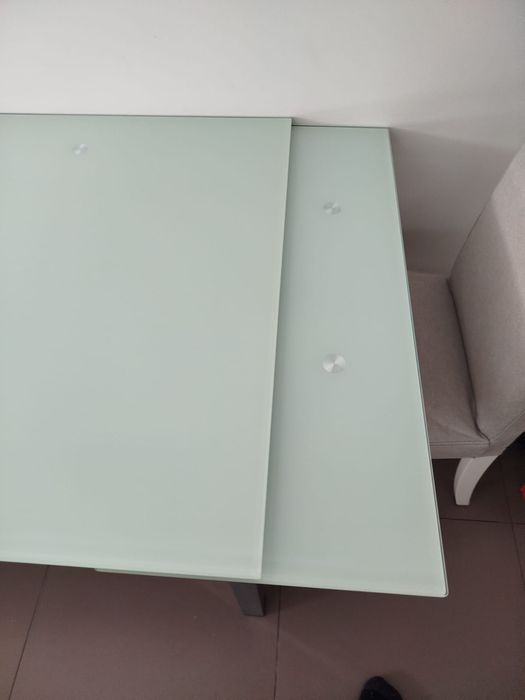 Mesa vidro extensível