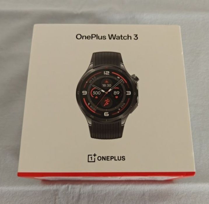 Smartwatch  OnePlus Watch 3 Obsidian Titanium preto com pulseira metal e protector silicone