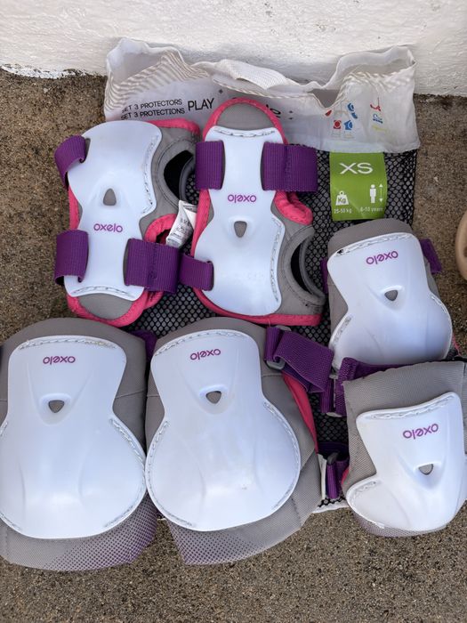 Conjunto patins + proteções
