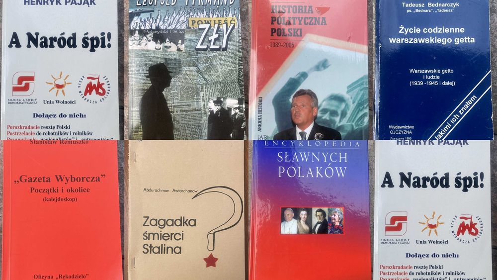 7 książek różnych, polityka, historia, Pająk, Tyrmand, Awtarchanow