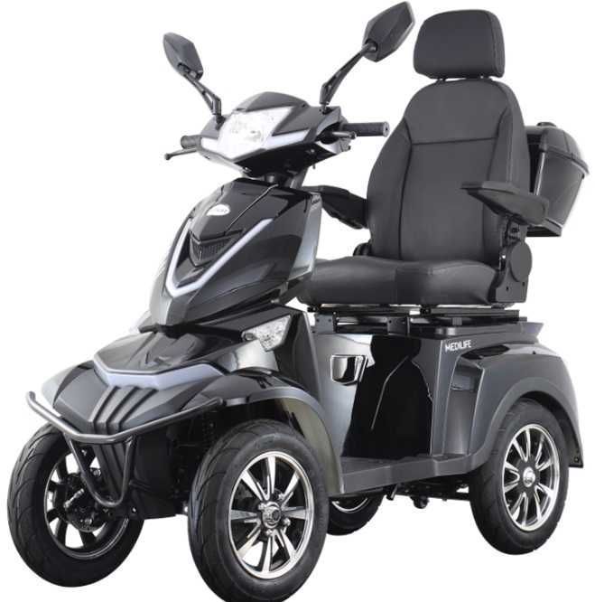 Skuter inwalidzki elektryczny czterokołowy 4 kolowy dla seniora Medilife OMNI 1000W zasieg do 55 km pojazd medyczny