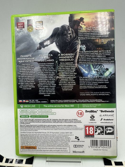 Dishonored Game Of the Year Edition Xbox 360 Gwarancja