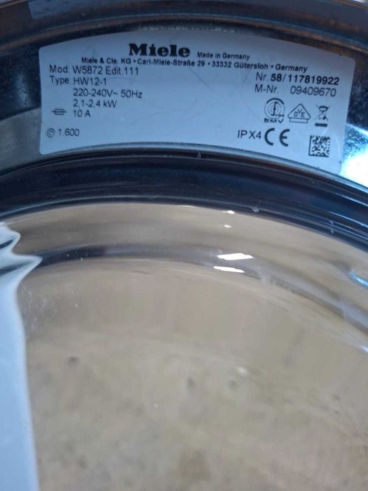 Máquina de lavar roupa Miele W5872 - peças