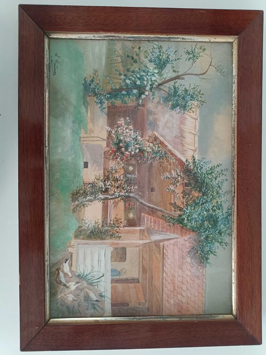 Lila GRUNER  1870 - 1950 Obraz Oryginał 1944 r. Sygnowany