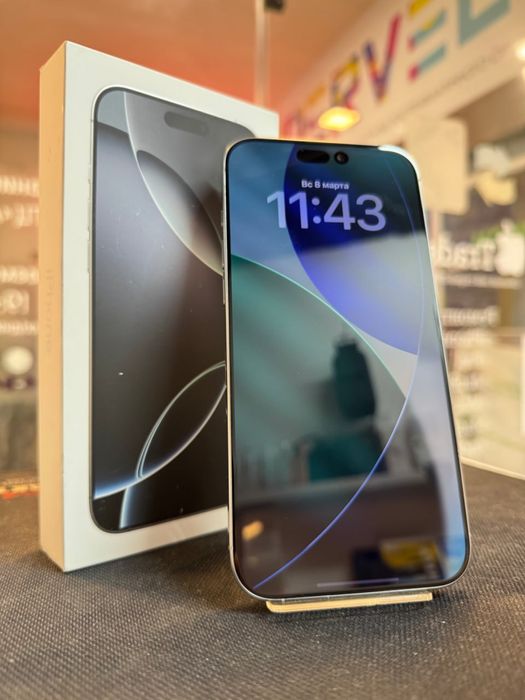 Iphone 16pro max 256gb white titanium. Гарантия. Обмен.