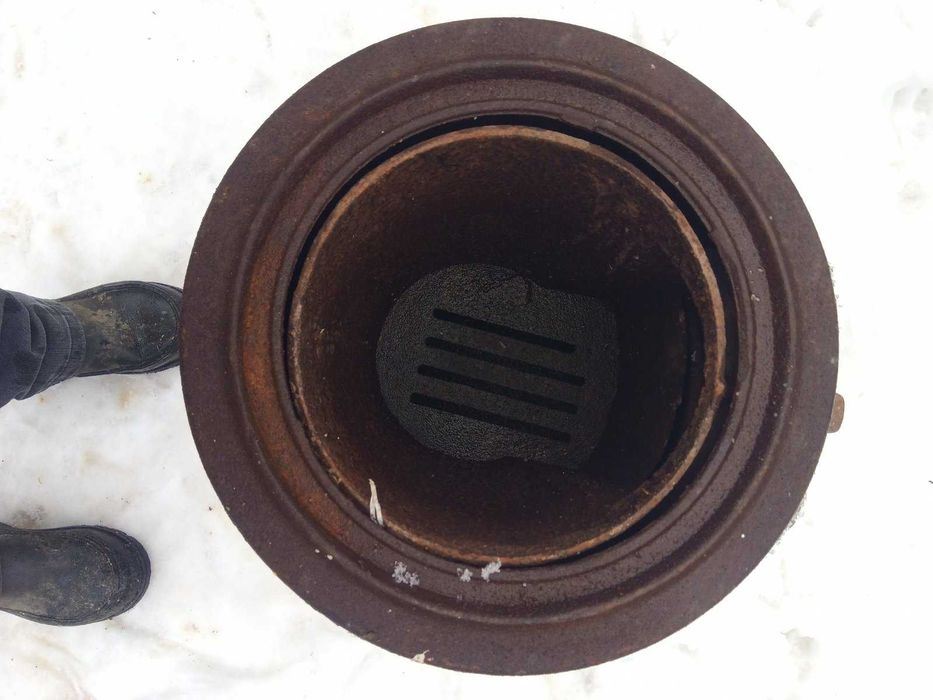 Буржуйка-бойлер на дровах для підігріву води