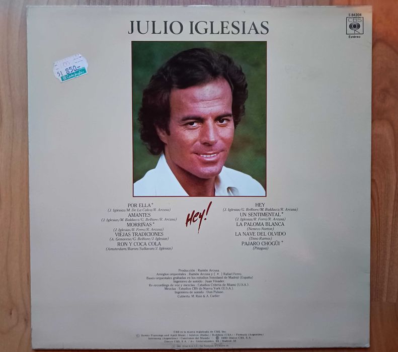 Julio Iglesias - Hey (disco vinil)