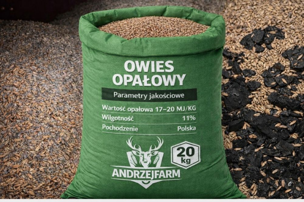 Owies zboże może być jako pellet.