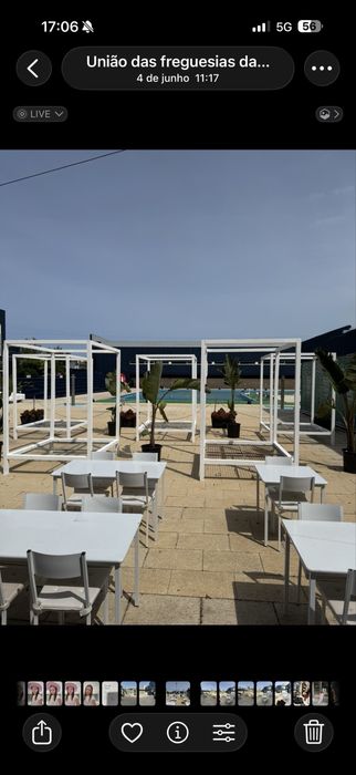 Mesas e Cadeiras Café Brancas (interior / exterior)