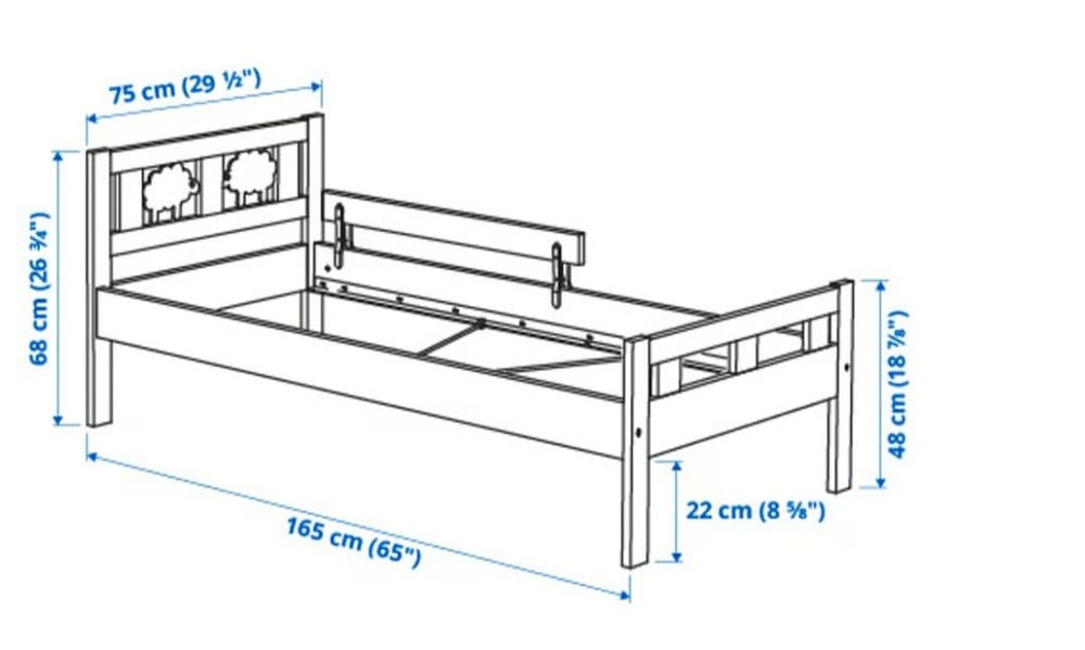 Cama criança IKEA Kritten com colchão