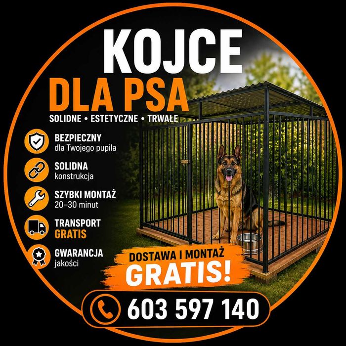 Kojec Dla Psa PREMIUM | TRANSPORT I Montaż GRATIS | Producent