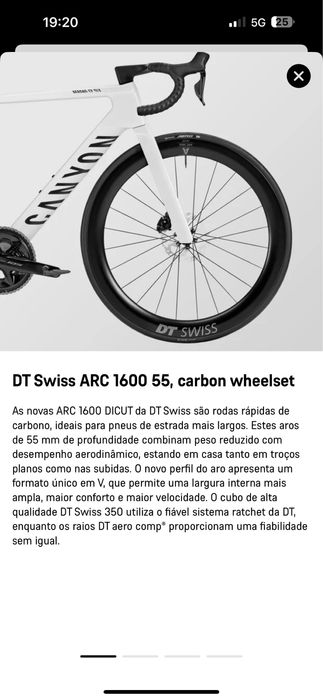 Rodas Carbono DT Swiss ARC 1600 DICUT 55mm