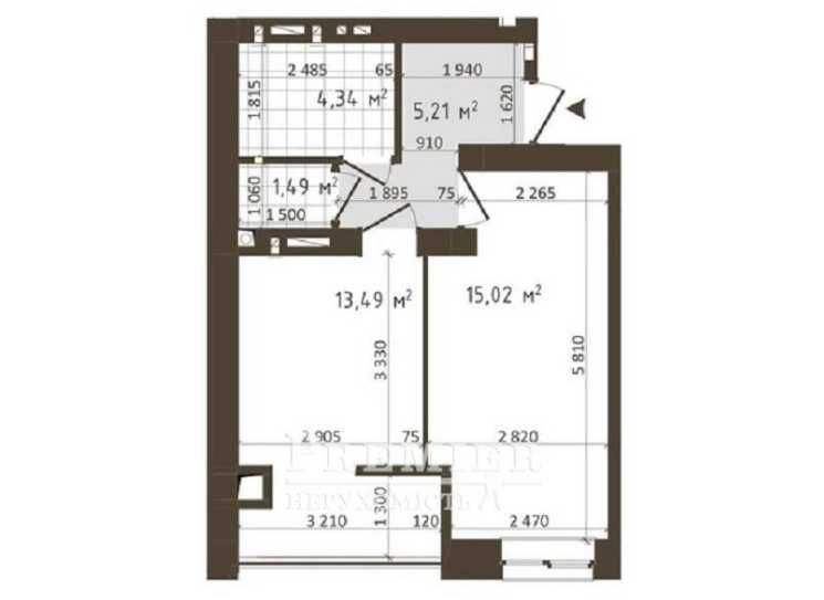 1-кімнатна квартира за адресою (площа 42 м²) - Atlanta.ua - фото 8