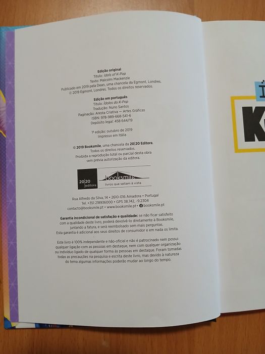 Livro "Ídolos do K-POP"