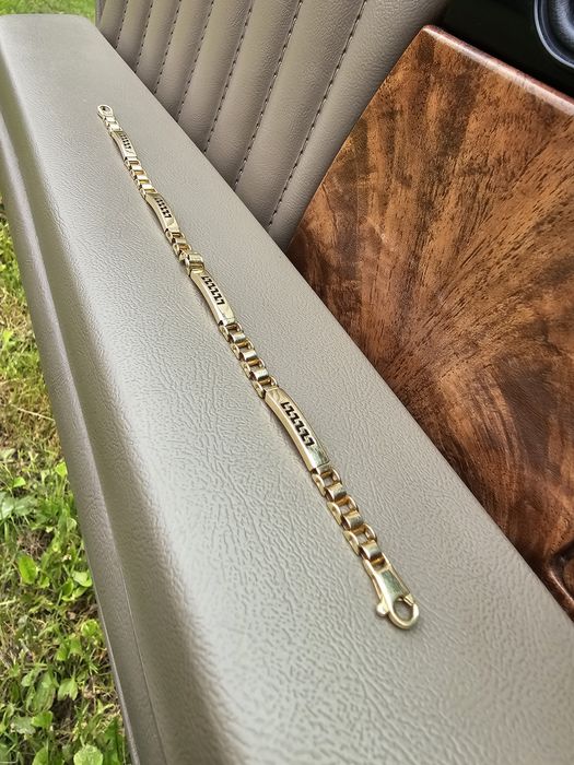 Złota bransoletka męska 585 14K | 10,24 g | 21 cm | 5 mm