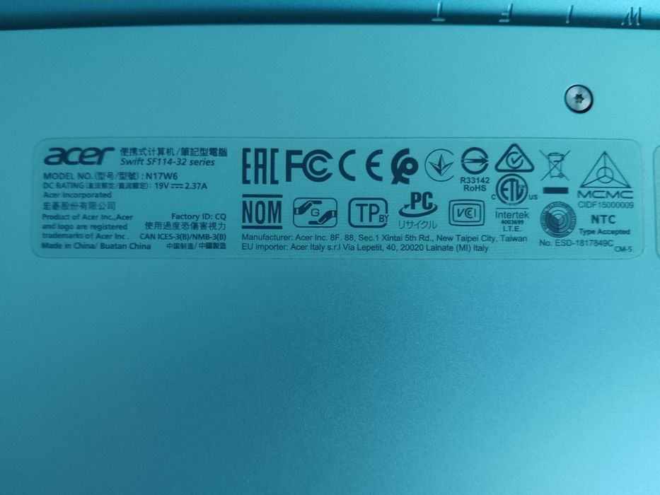 Laptop Acer Swift SF114-32 zielony
