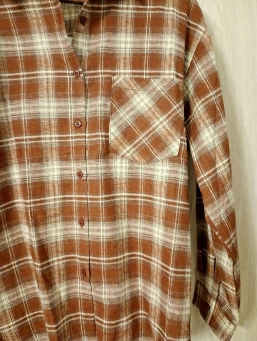 Koszula w kratę Uni milutka w dotyku!