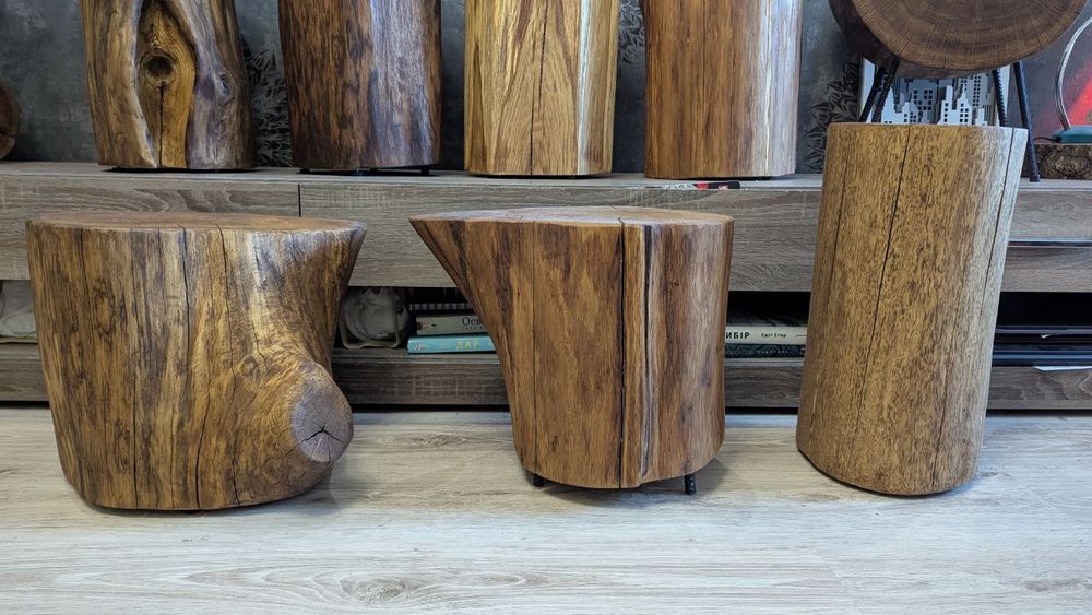 Пеньок столик стілець