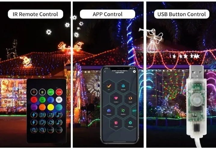 Гирлянда  Smart Bluetooth, бегущие огни 10 м.