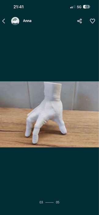 AKTUALNE Rączka Wednesday rąsia Halloween przebranie kostium strój