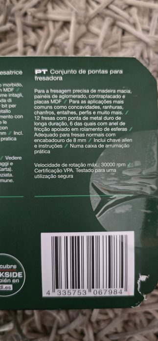 Conjuntos de pontas para fresadora Parkside