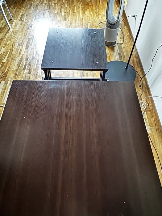 Журнальний стіл 90*90 см трансформер в обідній стіл 180*90 см венге