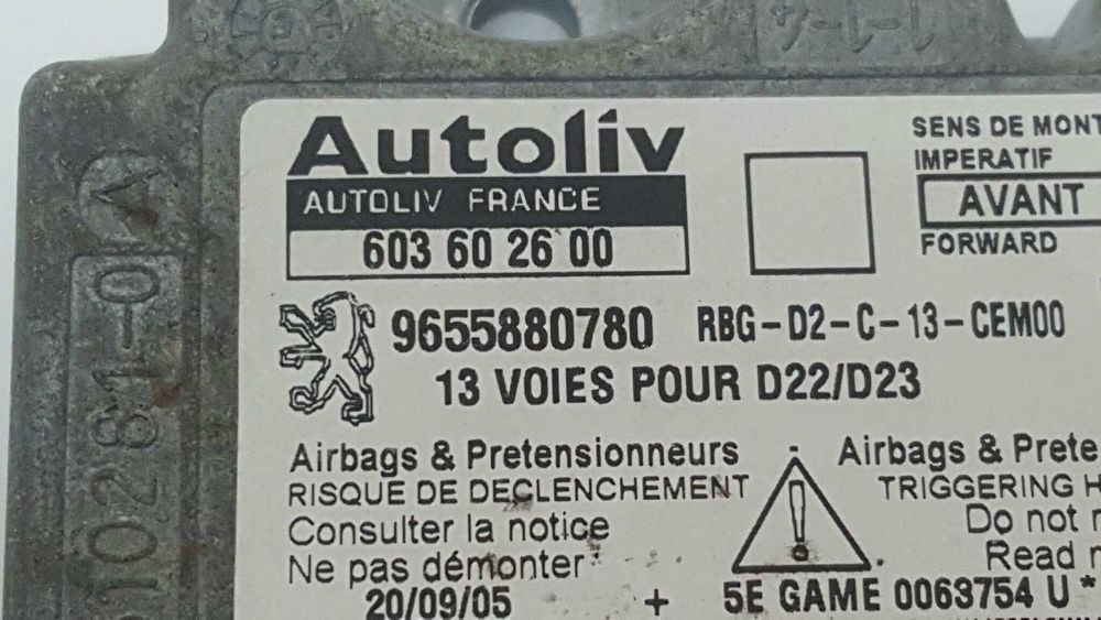 CENTRALINA DE AIRBAG PEUGEOT 407 ST SPORT PACK