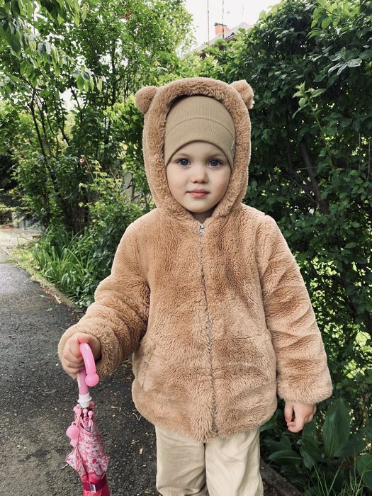 Шубка Next 98/104 коричнева демі шубка 98/104