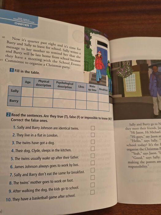 The Nothing Hill Spy Busters, mini livro de atividades inglês, compreensão escrita