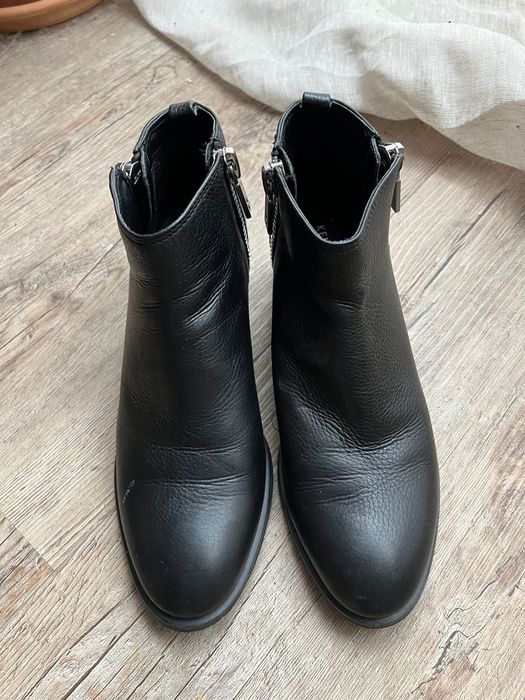 Kenneth Cole New York Skórzane Czarne Buty Botki r.38