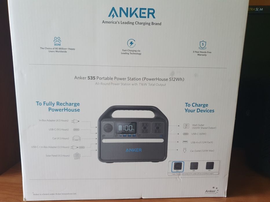 Зарядна станція ANKER PowerHouse 535 512Wh 500W