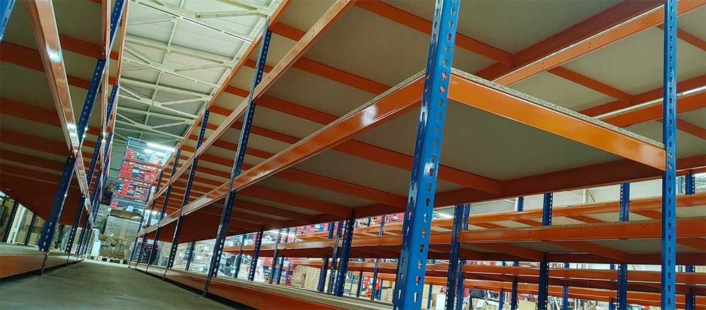 Regał Magazynowy 250x90 cm Solidna Półka Stabilny
