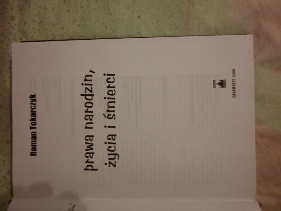 Roman Tokarczyk - Prawa narodzin,życia i śmierci podręcznik 2000 tward
